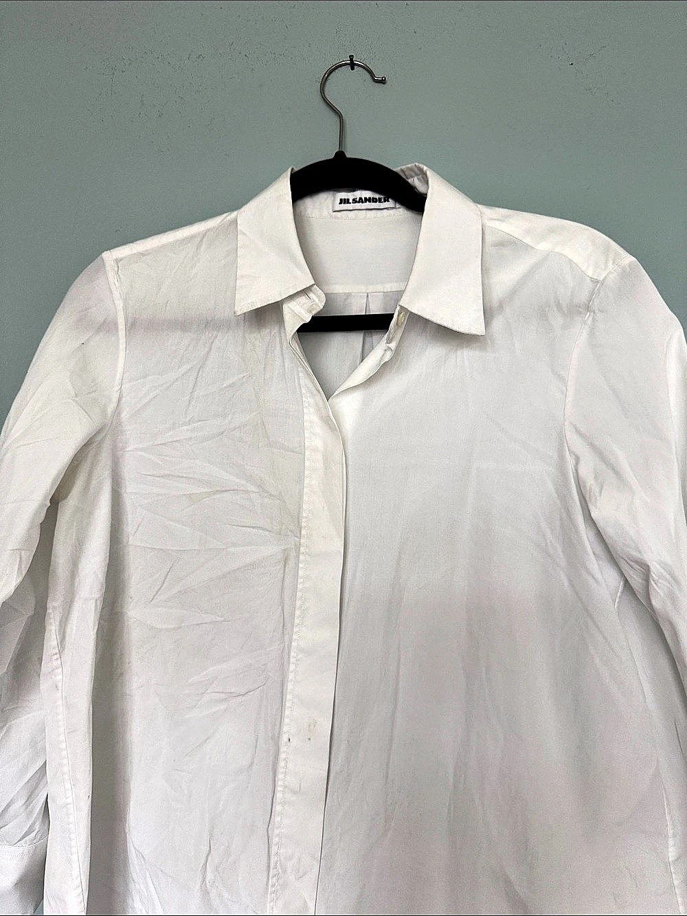 Jil Sander Cotton Button Down Shirt White Size 36 Like New